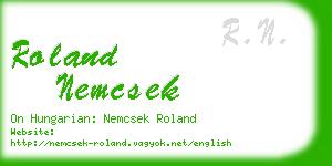 roland nemcsek business card